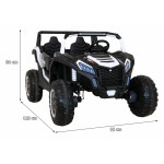 Elektrické autíčko Buggy ATV Racing Dvojmiestne!!! Biela - 4 X 200 W - 24V7Ah